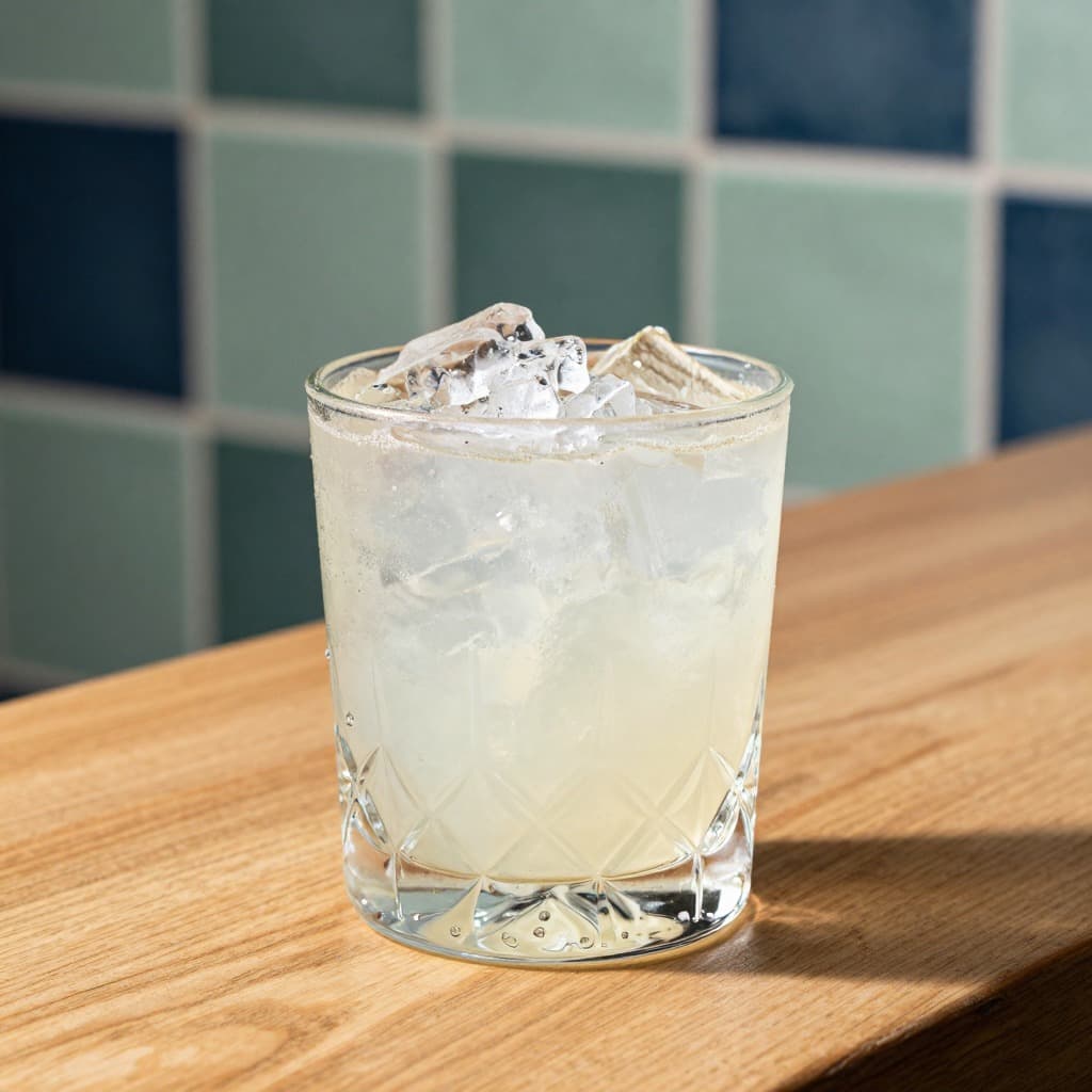 A Caipirinha cocktail in an old fashioned glass