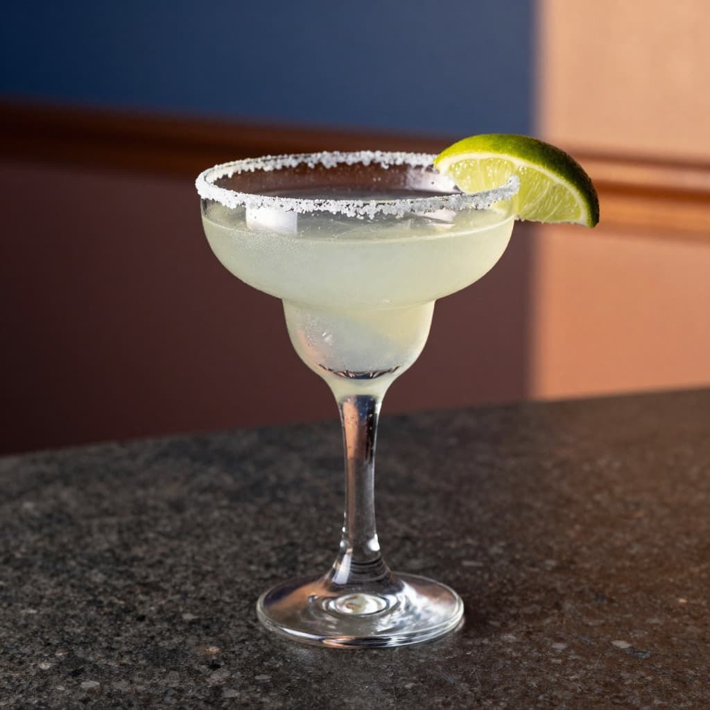 A Margarita cocktail in a cocktail glass