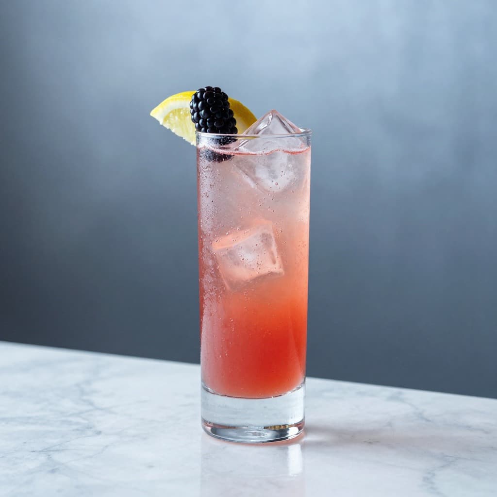 A Russian Spring Punch cocktail in a highball glass