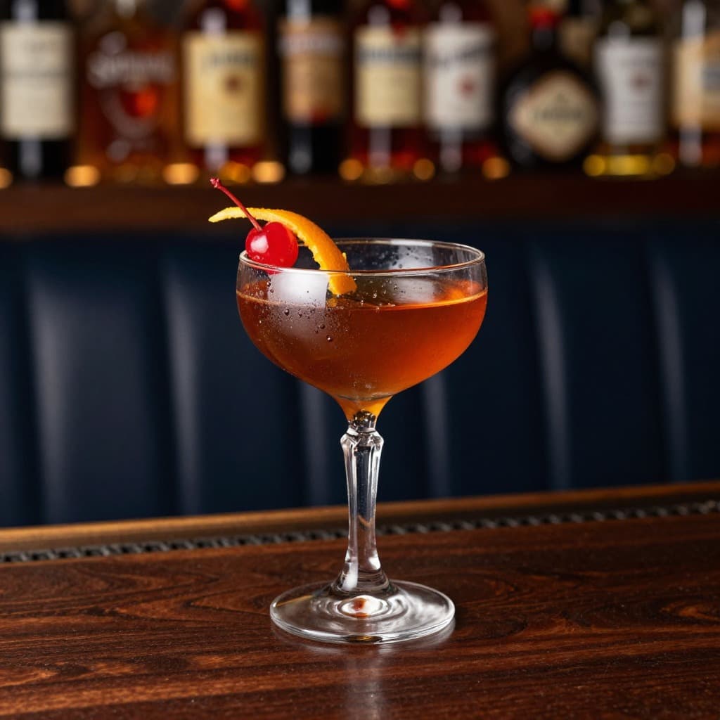 A Vieux Carré cocktail in a cocktail glass